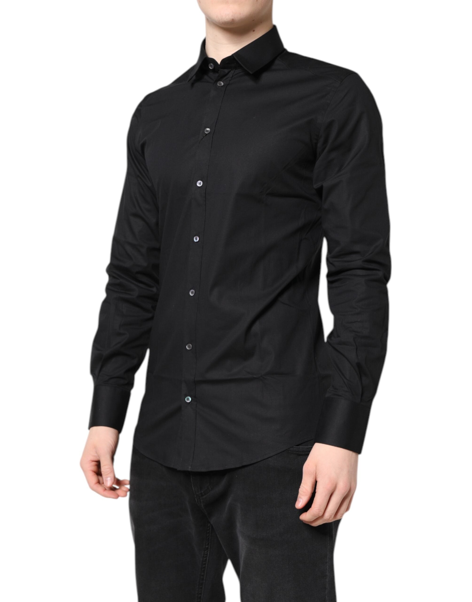 Dolce & Gabbana Black GOLD long-sleeved cotton shirt